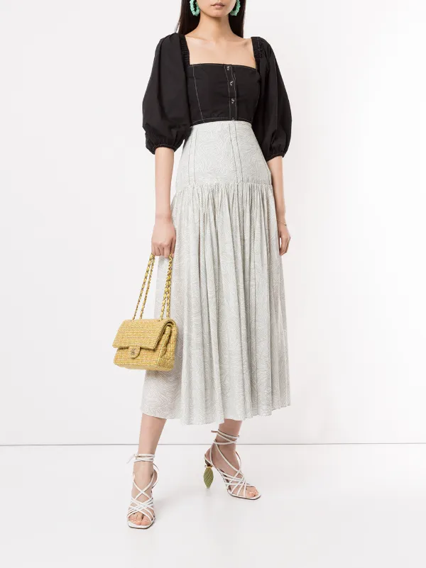 CHANEL Pre-Owned Double Flap Tweed Shoulder Bag | Yellow | FARFETCH SG