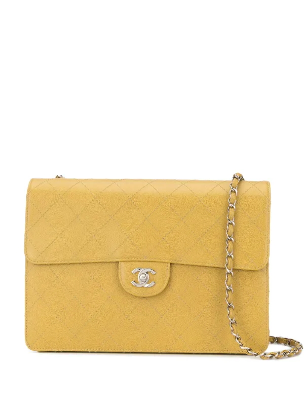 yellow chain bag