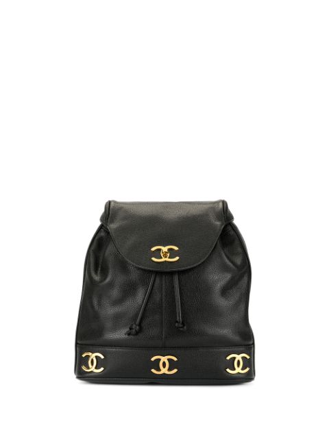 CHANEL 1992 CC logo chain backpack Women