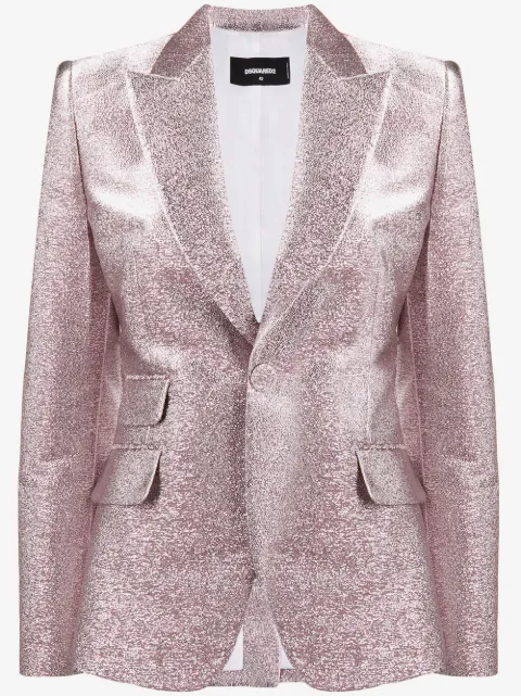 DSQUARED2 Blazer abotoamento simples com glitter