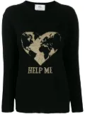 Alberta Ferretti embroidered fitted sweater - Black