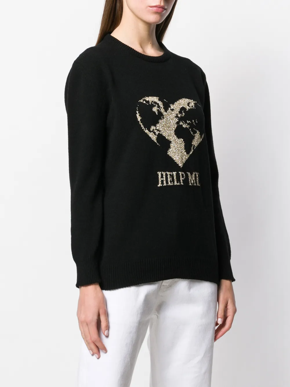 Alberta Ferretti Trui met borduursel Zwart