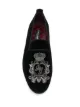 Dolce & Gabbana crest bead embroidered loafers