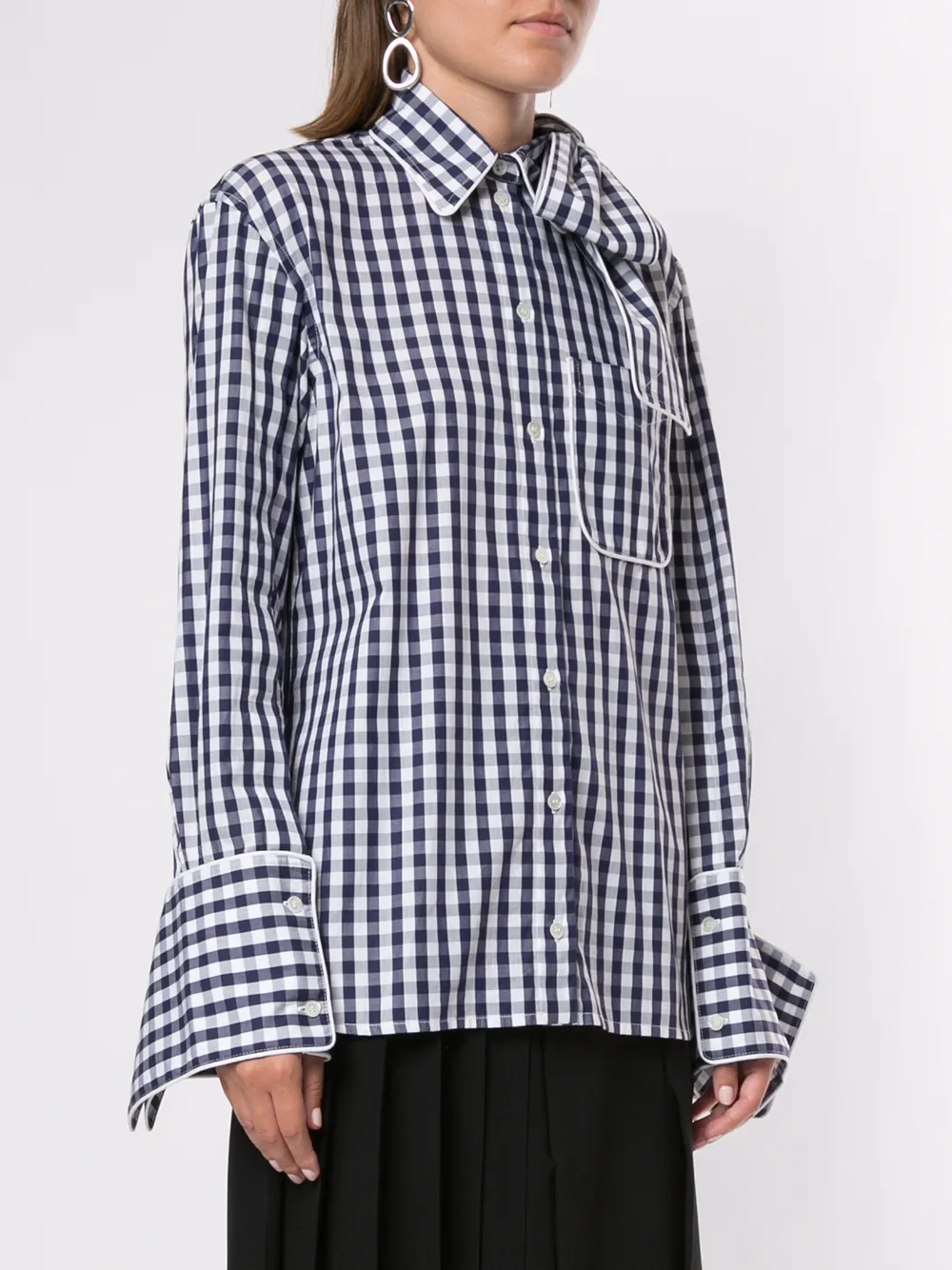 Jw Anderson Hemdkleid Mit Vichy Karomuster   Blau 