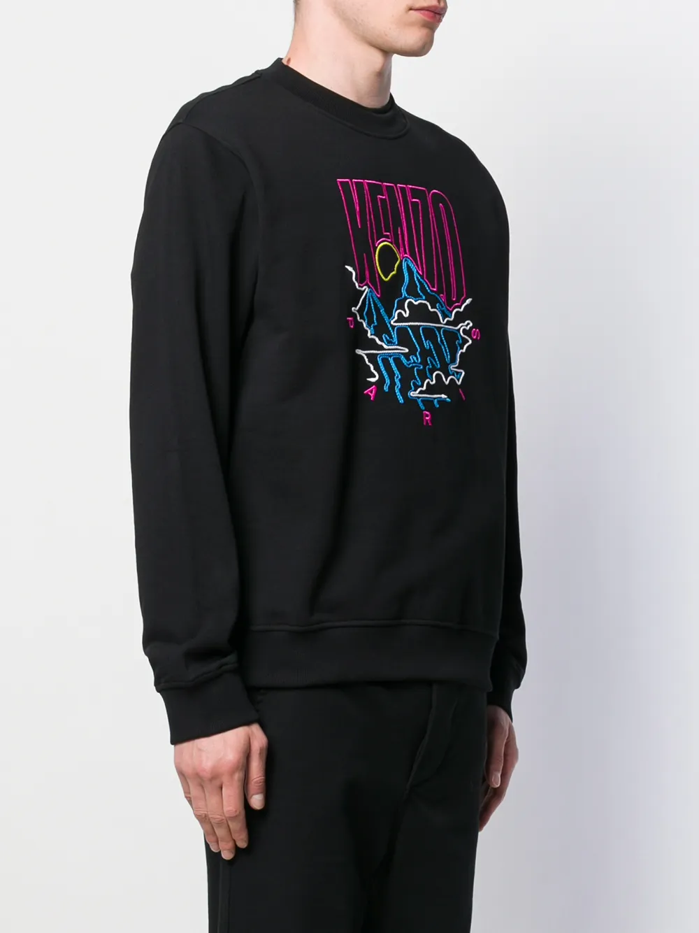 Kenzo Sweater met geborduurd logo Zwart
