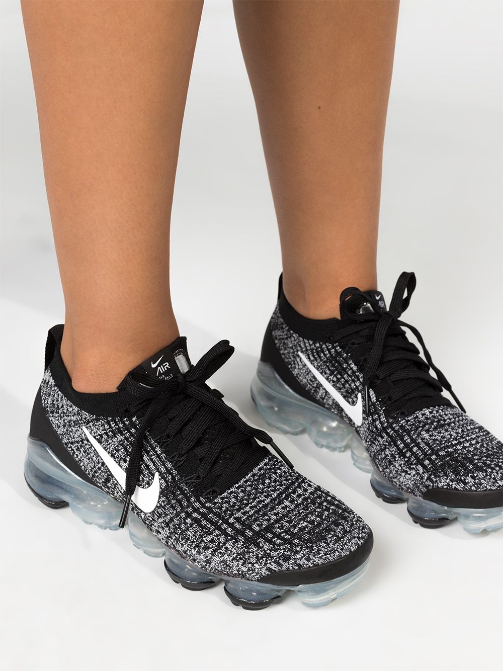 Nike Air Vapormax Flyknit 3 "Black White Metallic Silver" sneakers WOMEN