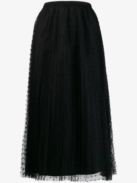RED Valentino falda midi con motivo de lunares RED(V)