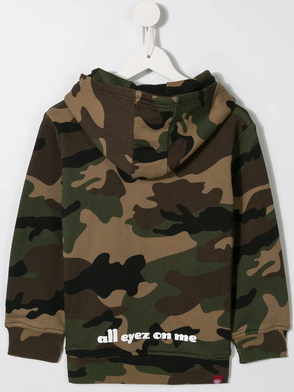 Mostly Heard Rarely Seen 8-bit Eyez Print Camouflage Hoodie In Green