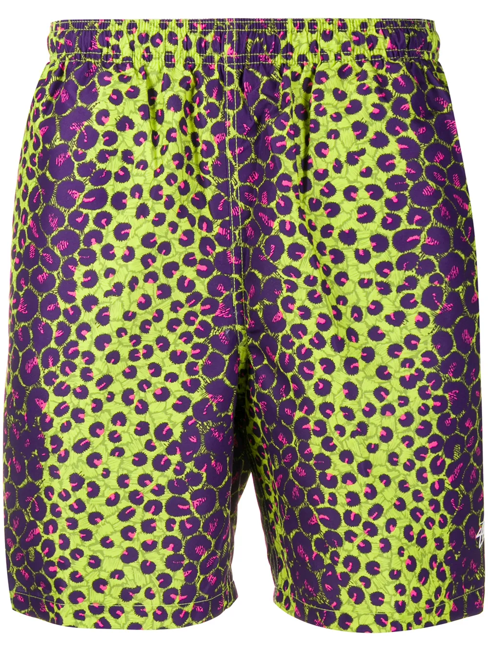 stussy leopard print shorts