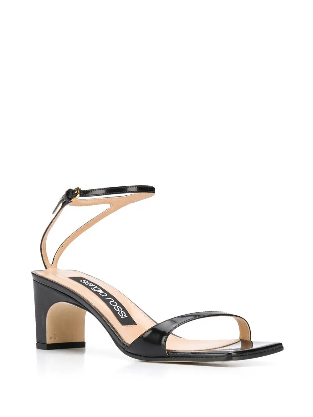 Sergio Rossi sr1 sandalen met geometrische hak - Zwart