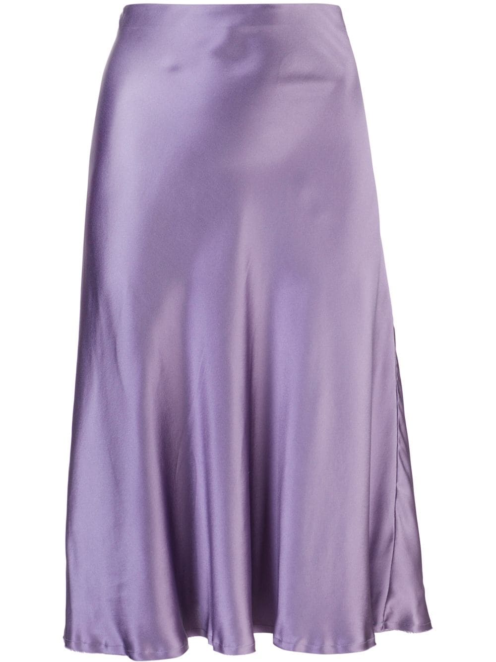 Фиолетовая шелковая юбка