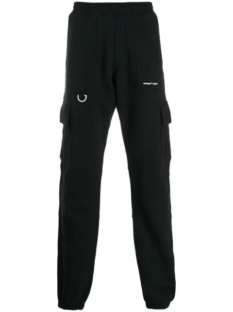 Click to view more detailed imagery on our partner's website Off-white Men's Logo-detail Cargo Sweatpants In Black