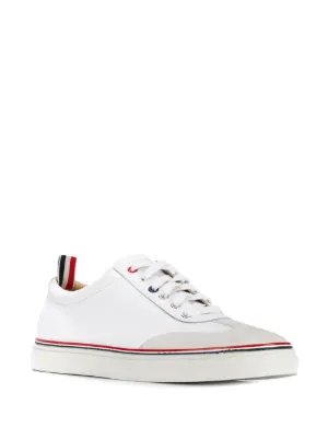 【THOM BROWNE】 キャンバス ロートップ トレーニングシューズ Cotton Canvas Alumni Trainer | Thom Browne