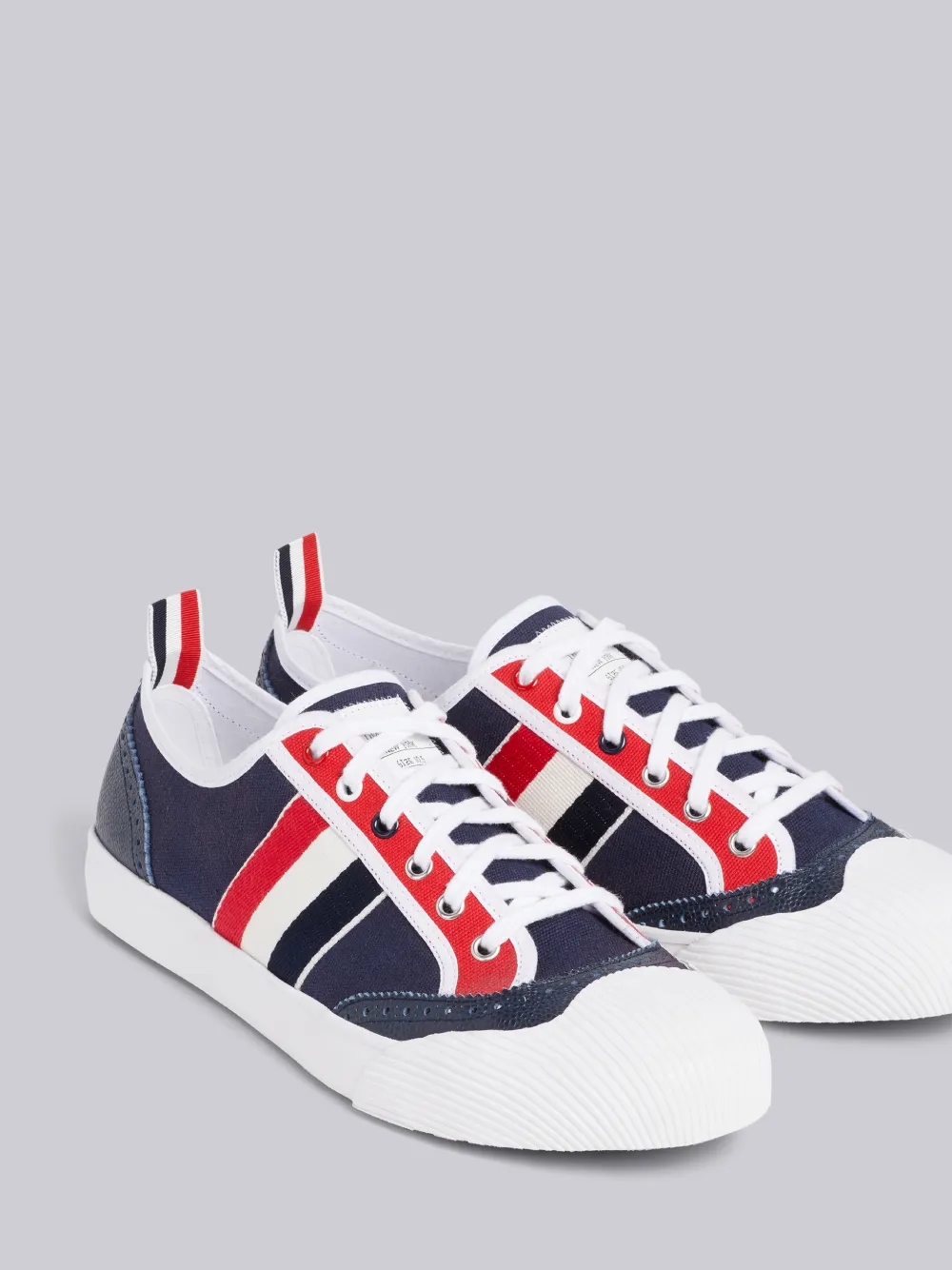 THOM BROWNE THOM BROWNE RWB CANVAS BROGUING SNEAKERS,MFD140A0158814121770
