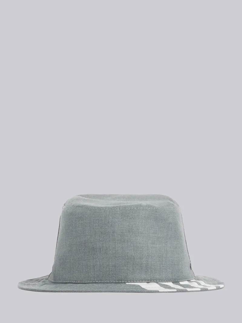 Medium Grey Classic 4-Bar Bucket Hat 