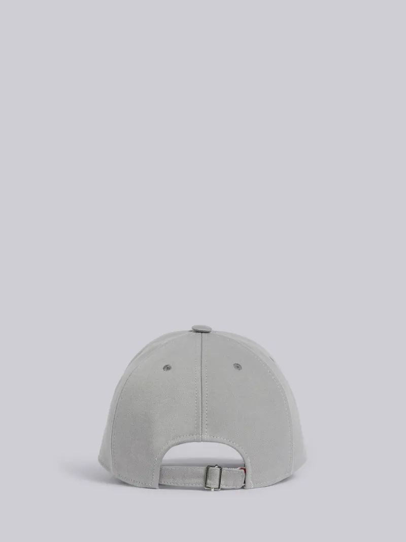 Medium Grey Cotton Twill Baseball Cap 