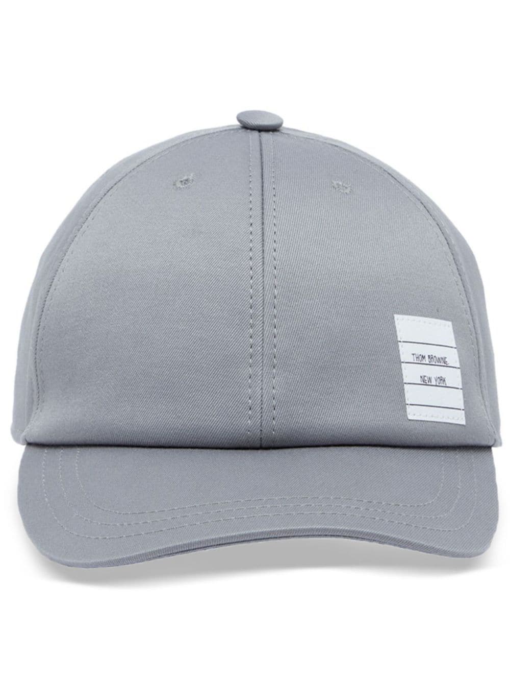 Image 1 of Thom Browne logo-appliqué cotton baseball cap