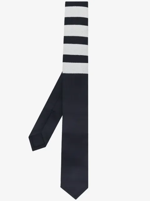 Thom Browne 4-bar plain weave tie