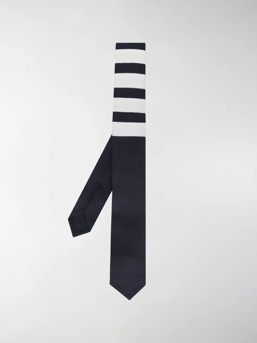 Thom Browne Plain Wool Weave Engineered 4 Bar Tie In Blue