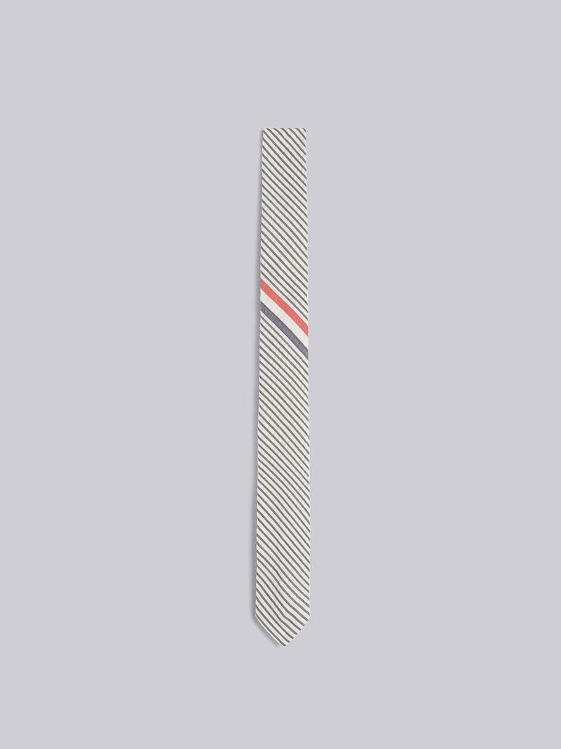 Medium Grey Wool Engineered RWB Tie 