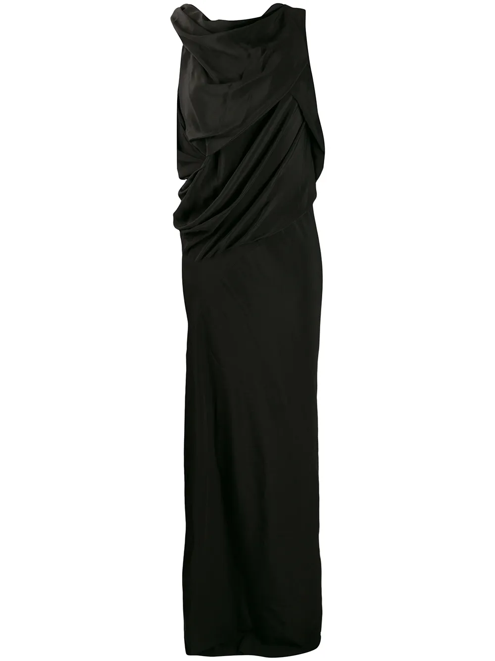 Rick Owens draped long dress | Black | Image 1
