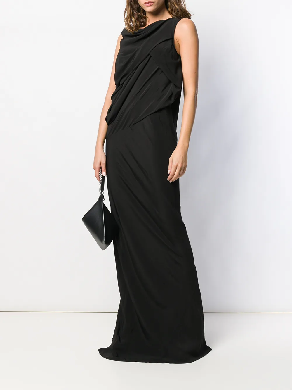 Rick Owens Gedrapeerde jurk - Zwart