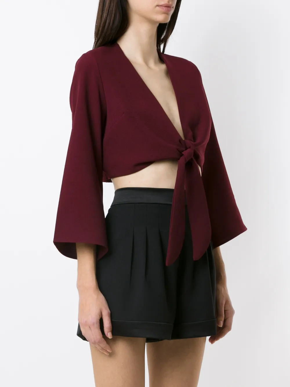 Olympiah Lucca Cropped Blouse In Red