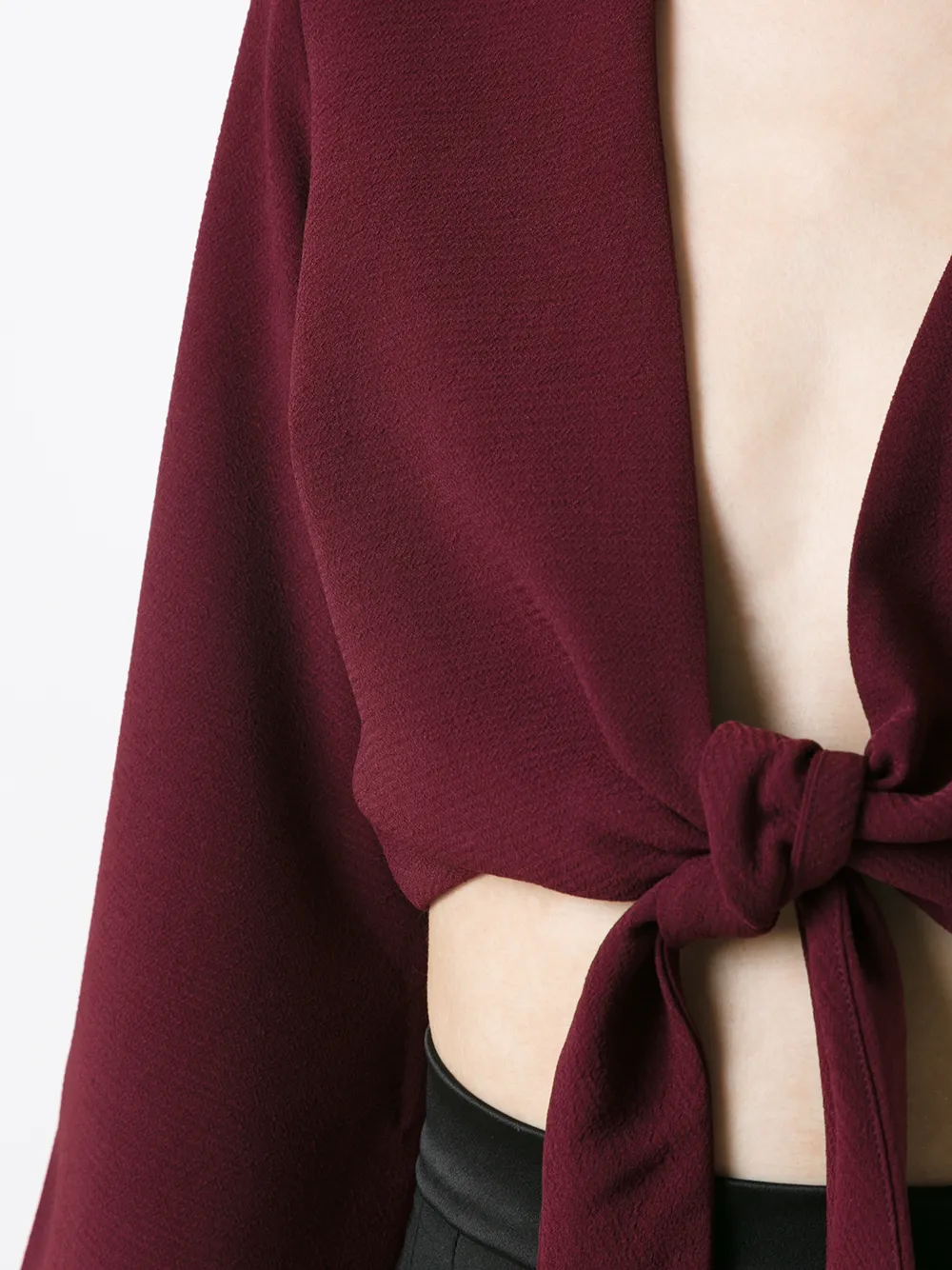 Olympiah Lucca Cropped Blouse In Red