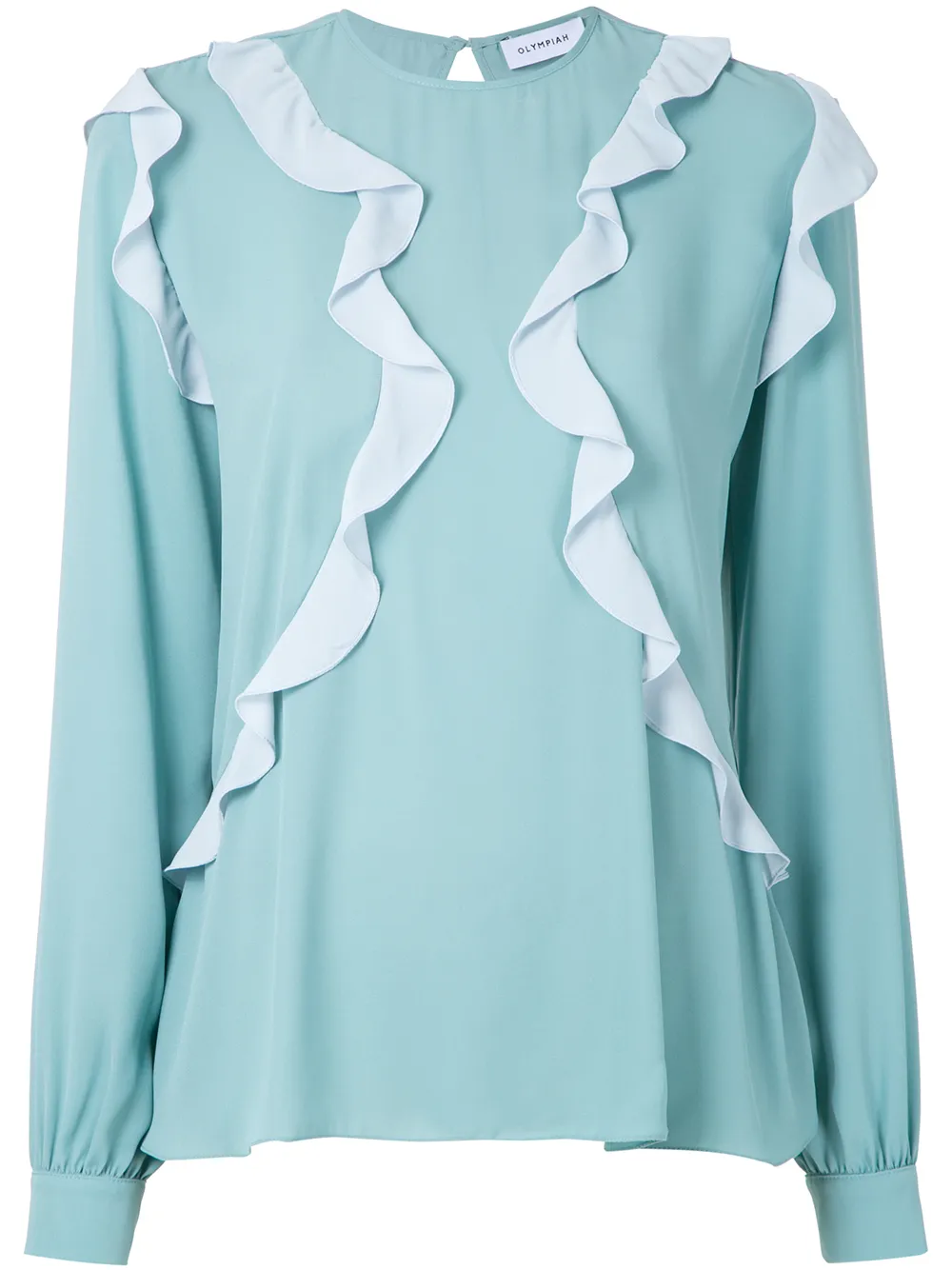Olympiah Mosaicos ruffle-trim blouse | Blue | Image 1