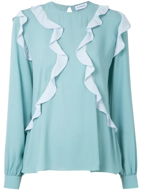 Olympiah Mosaicos ruffle-trim blouse 