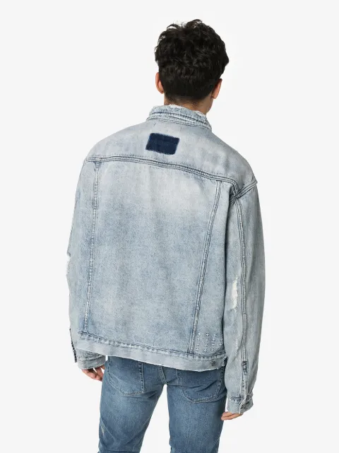 Ksubi acid-wash distressed denim jacket 