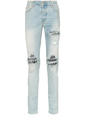 amiri jeans with diamonds