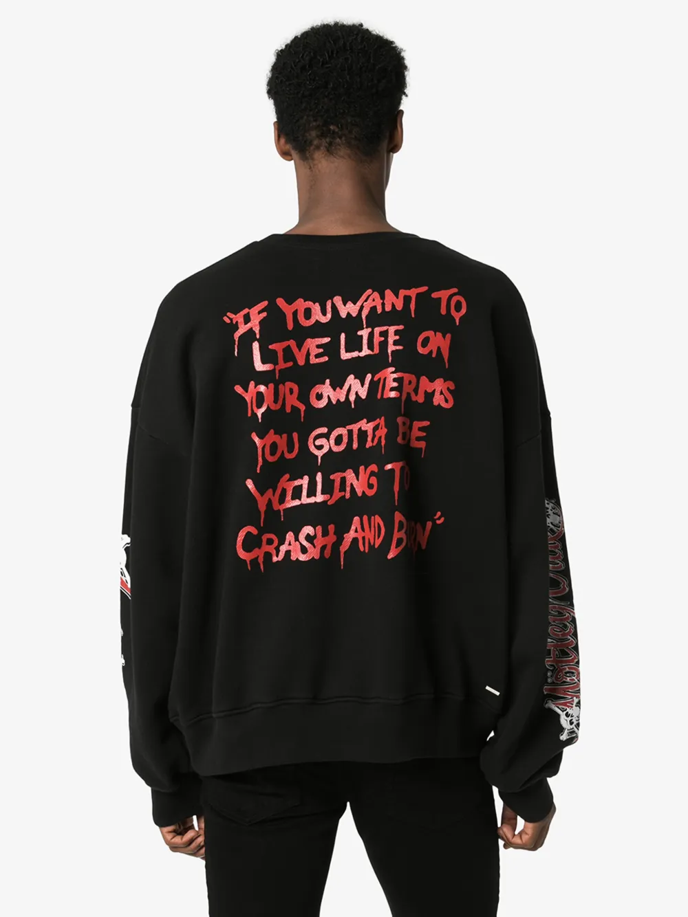 AMIRI MÖTLEY CRÜE GRAPHIC PRINT SWEATSHIRT,S0M02123TE14122689