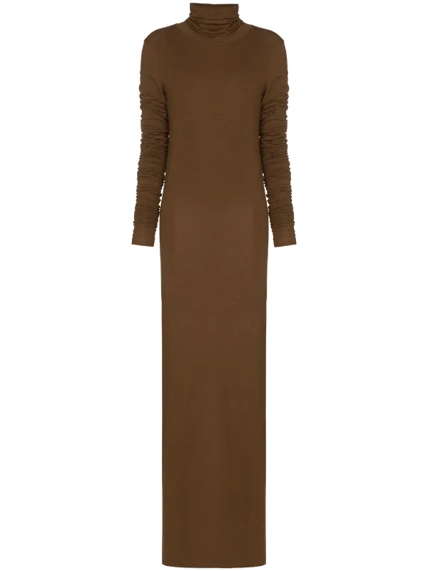 roll neck maxi dress