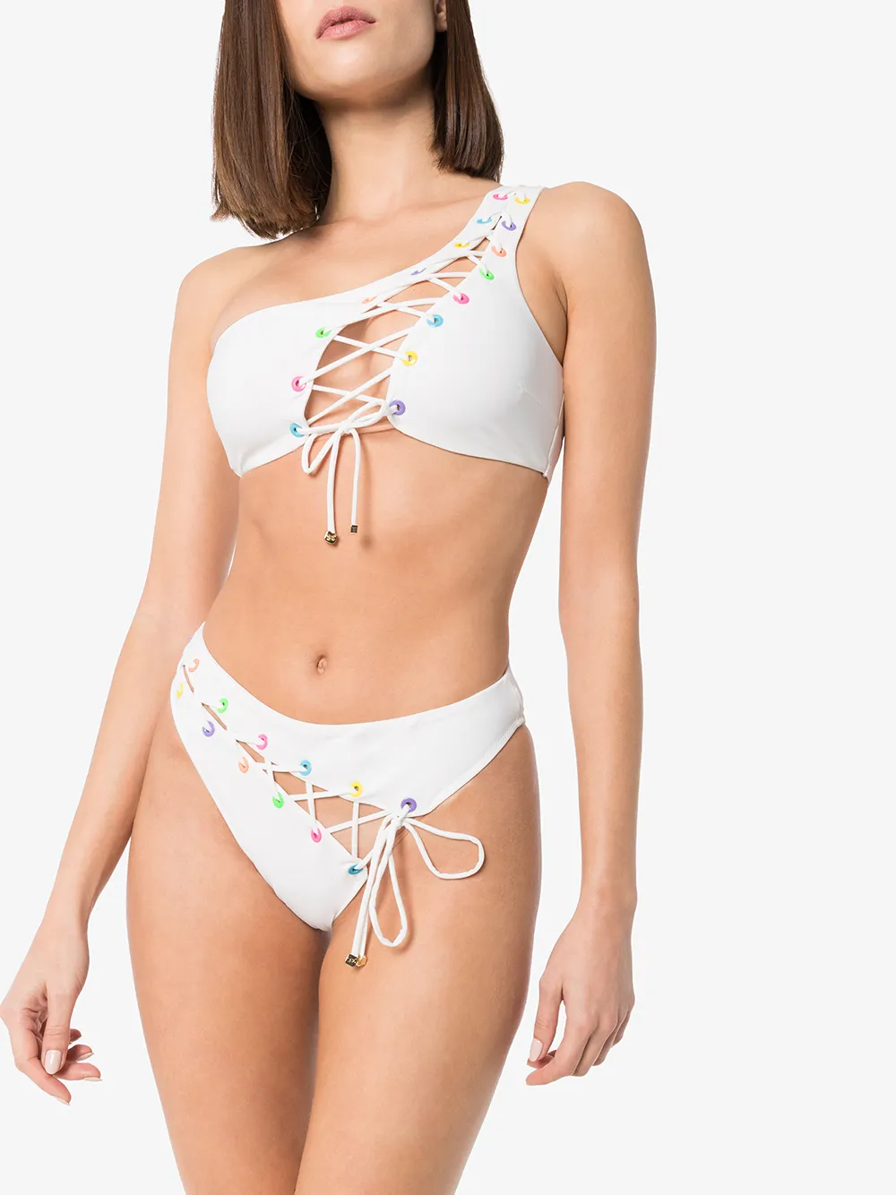 фото Agent provocateur marney cutout lace-up bikini