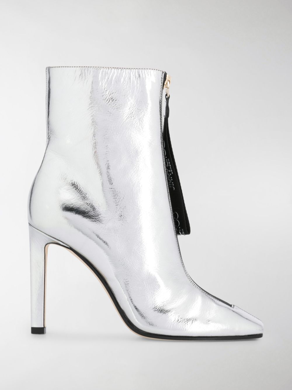 JIMMY CHOO METALLIC HEELED BOOTS,14122838