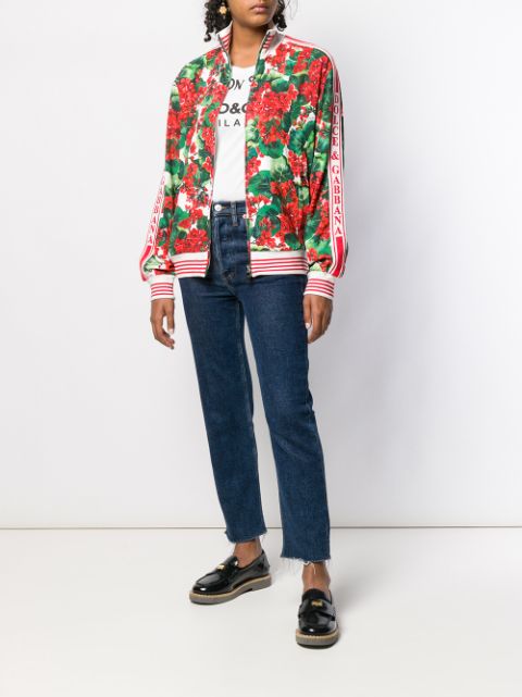 Dolce & Gabbana Floral Print Bomber Jacket - Farfetch