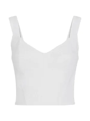 Prada triangle-logo Crop Top | White | FARFETCH