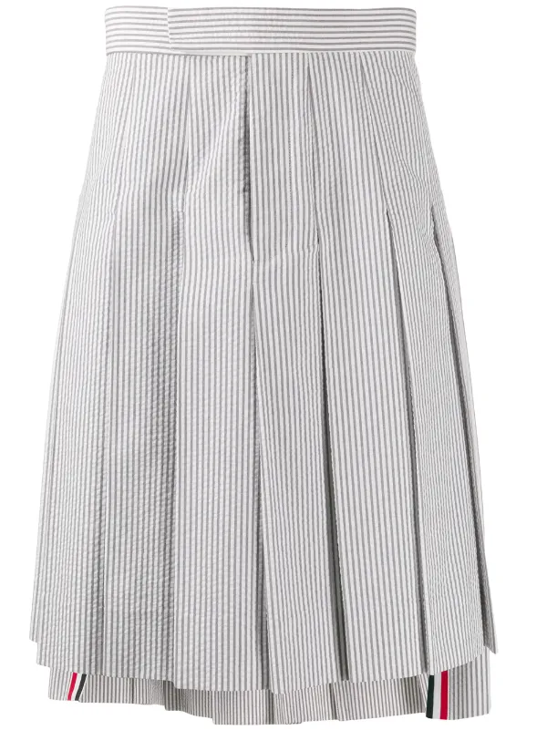 THOM BROWNE NEW YORK プリーツスカート サイズ1 Thom Browne サッカー プリーツスカート 通販 - FARFETCH