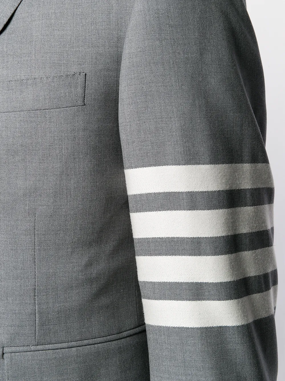 Thom Browne Sport Coat Four Bar Merino Wool Blazer In Grey