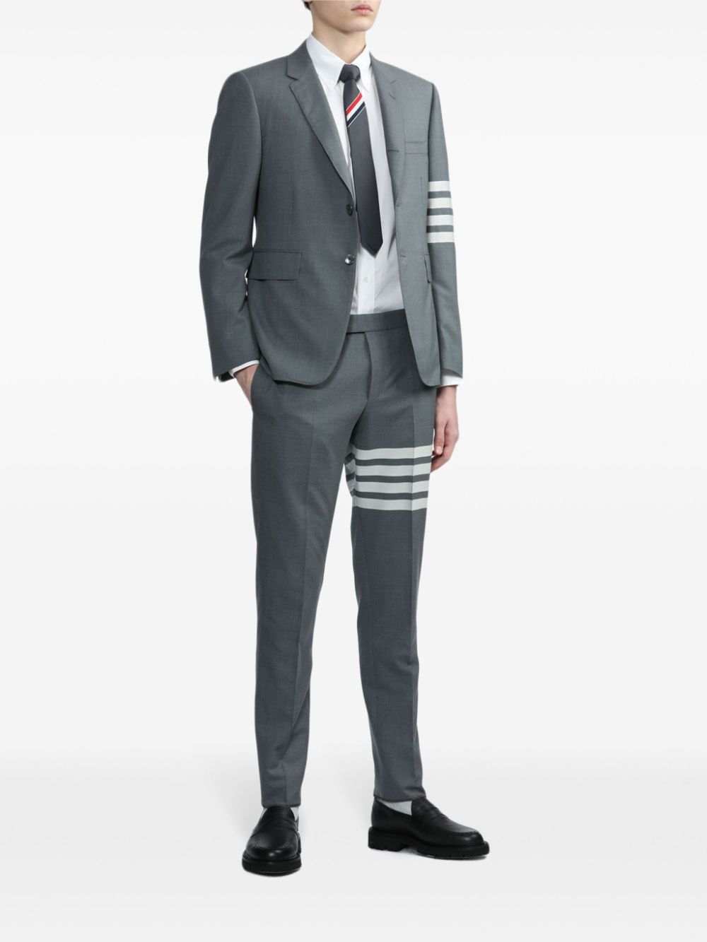 Thom Browne 4-Bar stripe single-breasted blazer - Grey