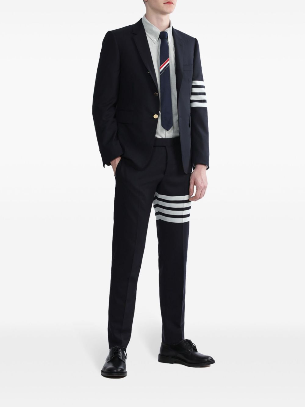 Thom Browne 4-Bar stripe single-breasted blazer - Blue