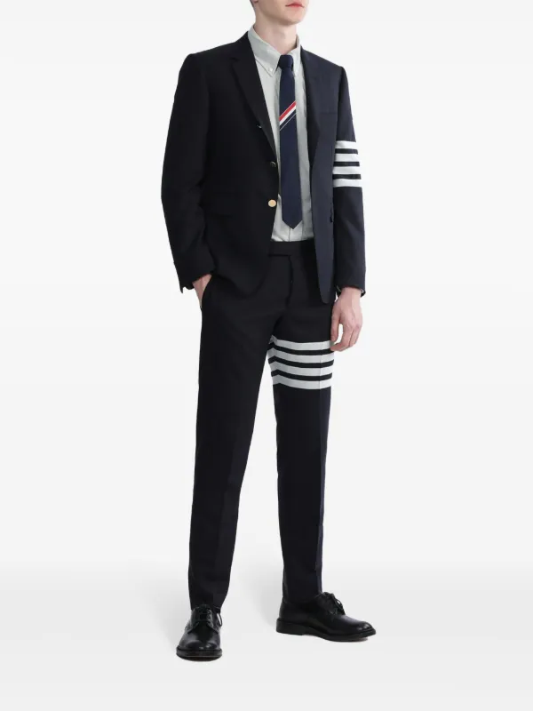 Thom Browne 4-Bar Stripe single-breasted Blazer | Blue | FARFETCH