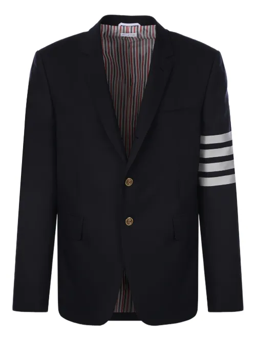 Blazer en laine à bandes signature - Thom Browne - Modalova