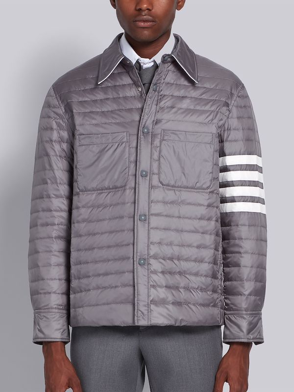 Medium Grey Down Fill 4-Bar Shirt Jacket 