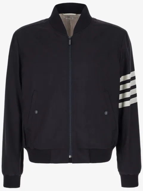 Thom Browne جاكيت بومبر بزينة 4 خطوط