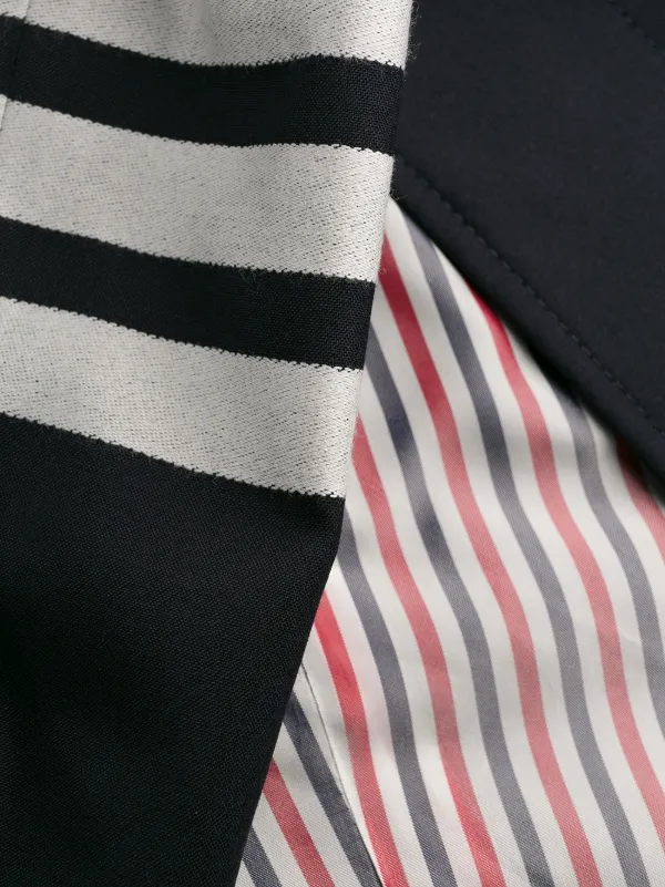 【関税込み】Thom Browne ネイビー 4-Bar コート ウール 4BAR スポーツ コート | Thom Browne