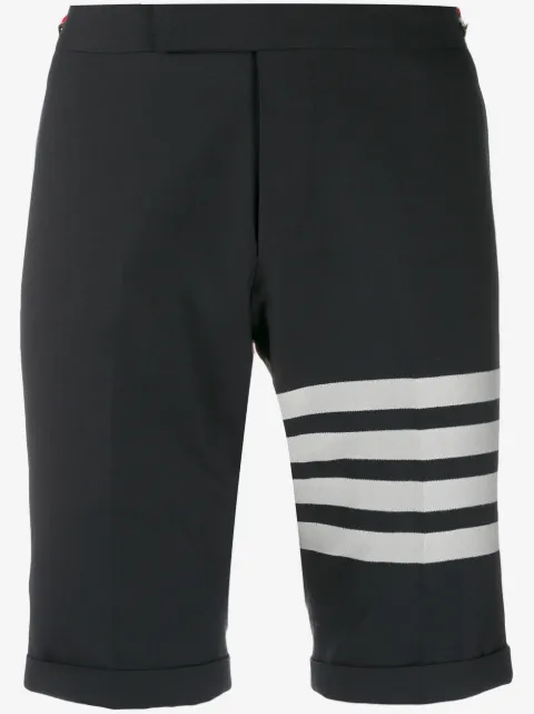 Thom Browne plain weave 4-Bar low rise shorts