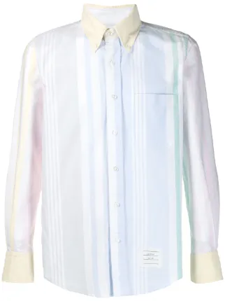 Thom Browne 4-Bar Striped long-sleeve Shirt - Farfetch