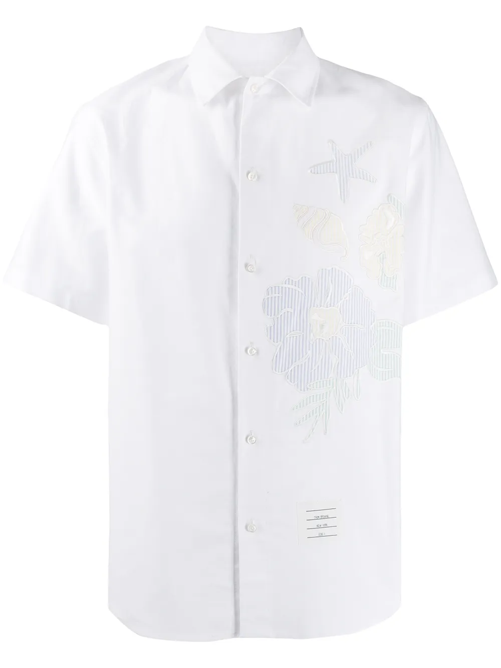 

Thom Browne Ocean Floor Applique Casual Fit Shirt - White